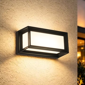 Brilagi - Applique murale extérieure PARKER LED 12W/230V avec détecteur, noir, IP44
