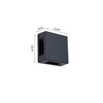 Brilagi - Applique murale extérieure QUADRAY LED/6W/230V anthracite IP54