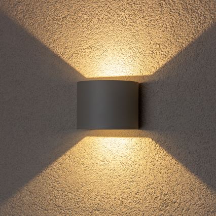 Brilagi - Applique murale extérieure RONDO LED/6W/230V gris IP54