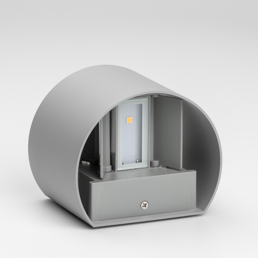 Brilagi - Applique murale extérieure RONDO LED/6W/230V gris IP54