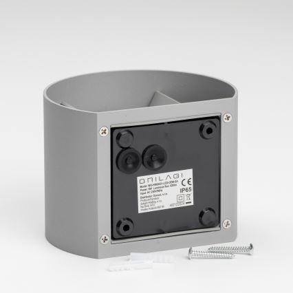 Brilagi - Applique murale extérieure RONDO LED/6W/230V gris IP54