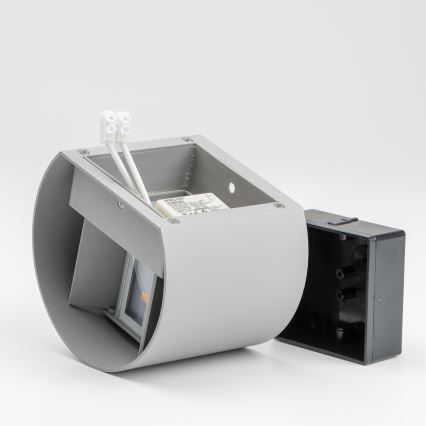 Brilagi - Applique murale extérieure RONDO LED/6W/230V gris IP54