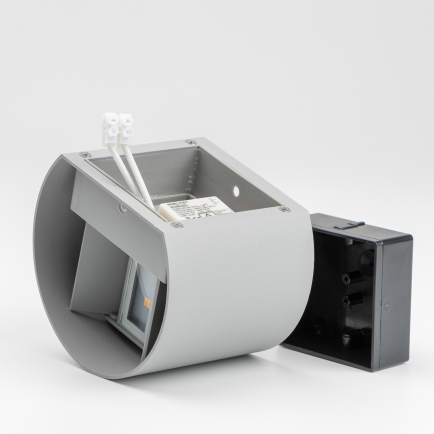 Brilagi - Applique murale extérieure RONDO LED/6W/230V gris IP54