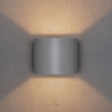 Brilagi - Applique murale extérieure RONDO LED/6W/230V gris IP54