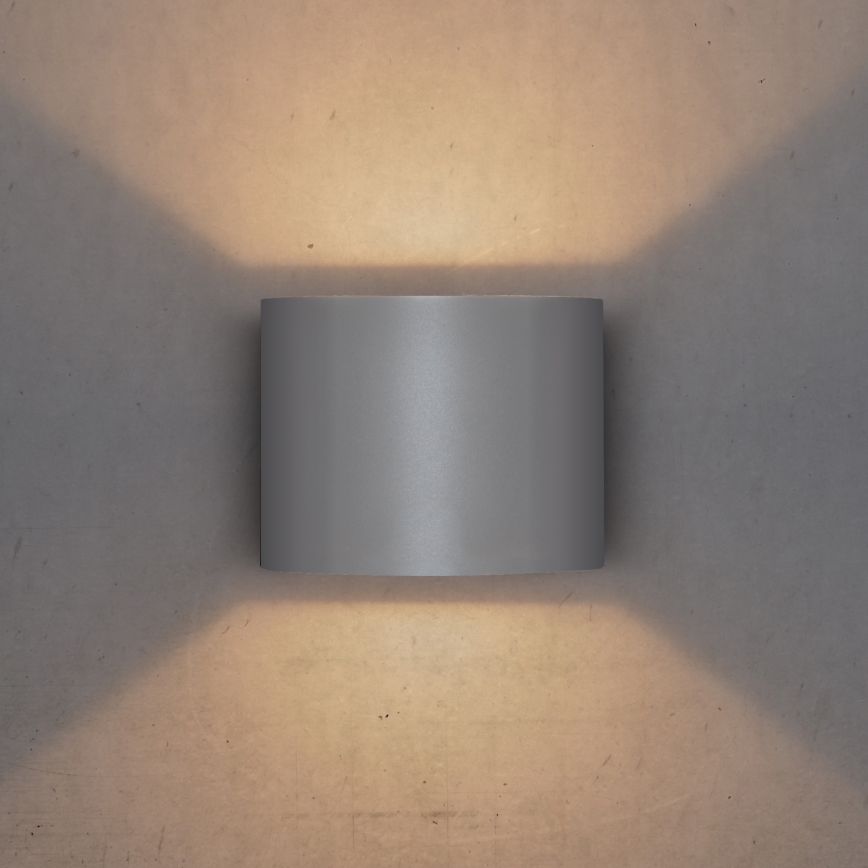Brilagi - Applique murale extérieure RONDO LED/6W/230V gris IP54