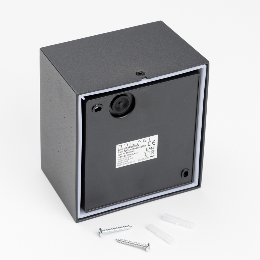 Brilagi - Applique murale extérieure TERNI LED/12W/230V noir IP44