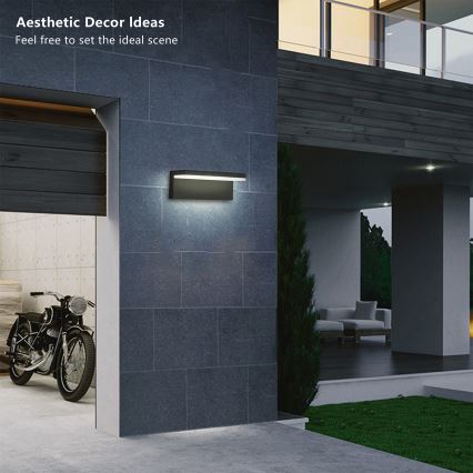 Brilagi - Applique murale extérieure TESSI LED/10W/230V noire IP54