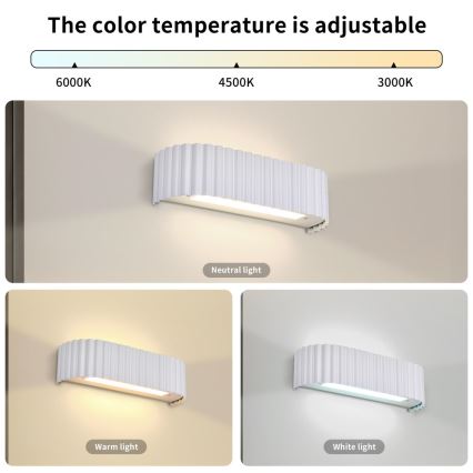 Brilagi - Applique murale LED FALCON MODERN LED/10W/230V 30 cm 3000/4500/6000K blanche