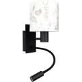 Brilagi - Applique murale flexible LED pour enfants BOBO 1xE27/25W/230V + LED/3W noir/blanc/motifs de lapins