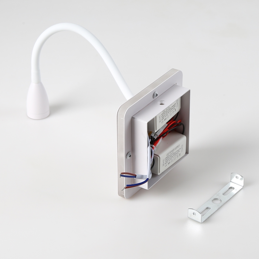 Brilagi - Applique murale flexible MAYA Double LED/4W/230V + LED/3W blanc