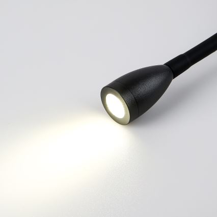 Brilagi - Applique murale flexible MAYA Double LED/4W/230V + LED/3W noir
