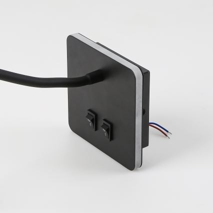Brilagi - Applique murale flexible MAYA Double LED/4W/230V + LED/3W noir