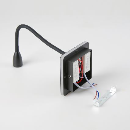 Brilagi - Applique murale flexible MAYA Double LED/4W/230V + LED/3W noir