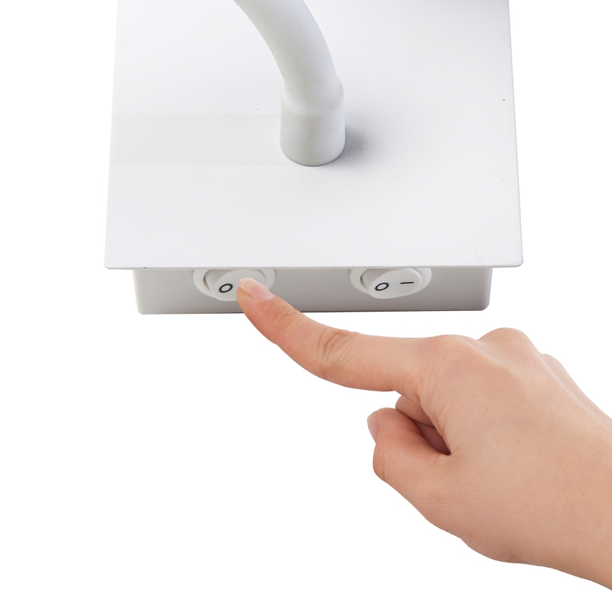 Brilagi - Applique murale flexible NUBILA 1xE27/25W/230V + LED/3W blanc