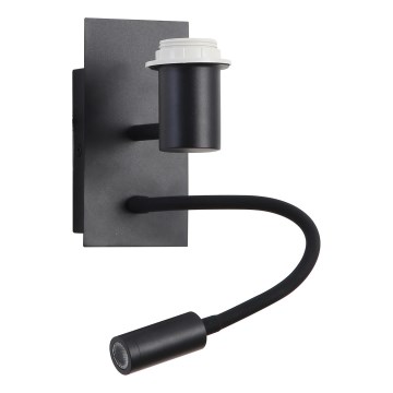 Brilagi - Applique murale flexible NUBILA 1xE27/25W/230V + LED/3W noir