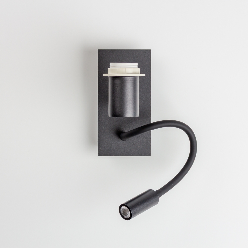Brilagi - Applique murale flexible NUBILA 1xE27/25W/230V + LED/3W noir