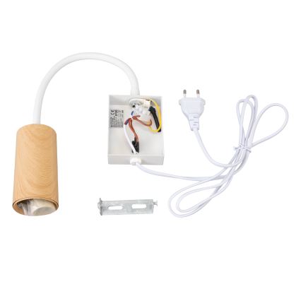 Brilagi - Applique murale flexible SELE 1xGU10/30W/230V blanc/décor en chêne