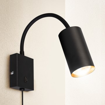 Brilagi - Applique murale flexible SELE 1xGU10/30W/230V noir/doré