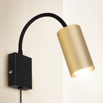 Brilagi - Applique murale flexible SELE 1xGU10/30W/230V noir/doré