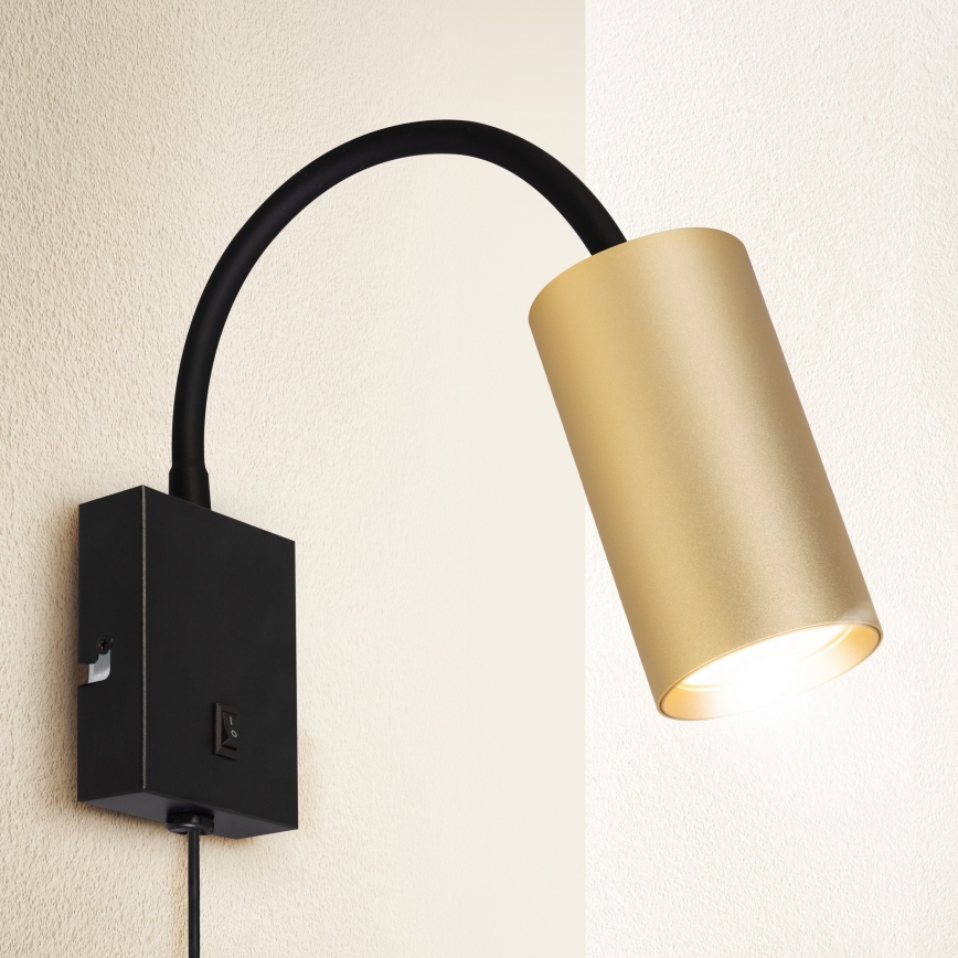 Brilagi - Applique murale flexible SELE 1xGU10/30W/230V noir/doré