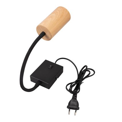 Brilagi - Applique murale flexible avec interrupteur SELE 1xGU10/30W/230V noir/décor chêne