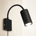 Brilagi - Applique murale flexible SELE avec interrupteur intégré, 1xGU10/30W/230V, noire