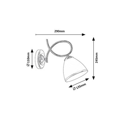 Brilagi - Applique murale FRED 1xE27/60W/230V chromé brillant