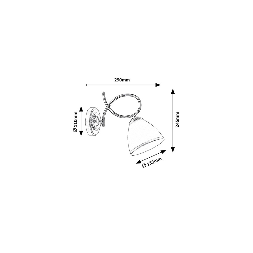 Brilagi - Applique murale FRED 1xE27/60W/230V chromé brillant