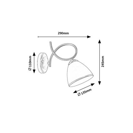 Brilagi - Applique murale FRED 1xE27/60W/230V dorée