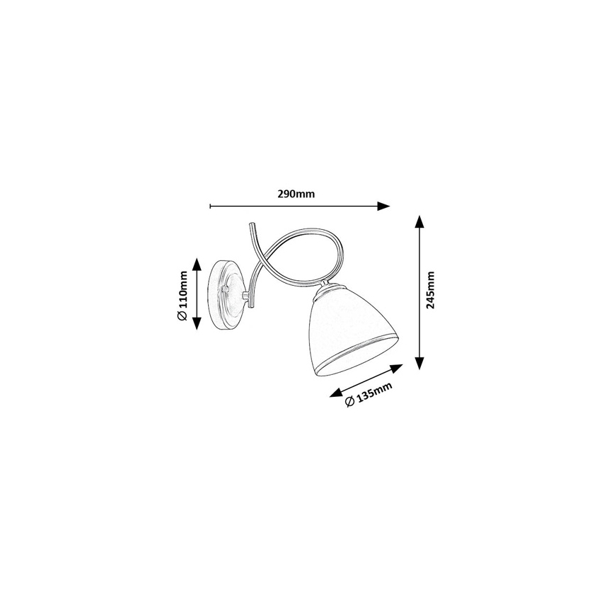 Brilagi - Applique murale FRED 1xE27/60W/230V dorée