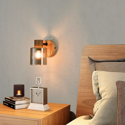 Brilagi - Applique murale HYGGE 1xE14/15W/230V bois/fumé