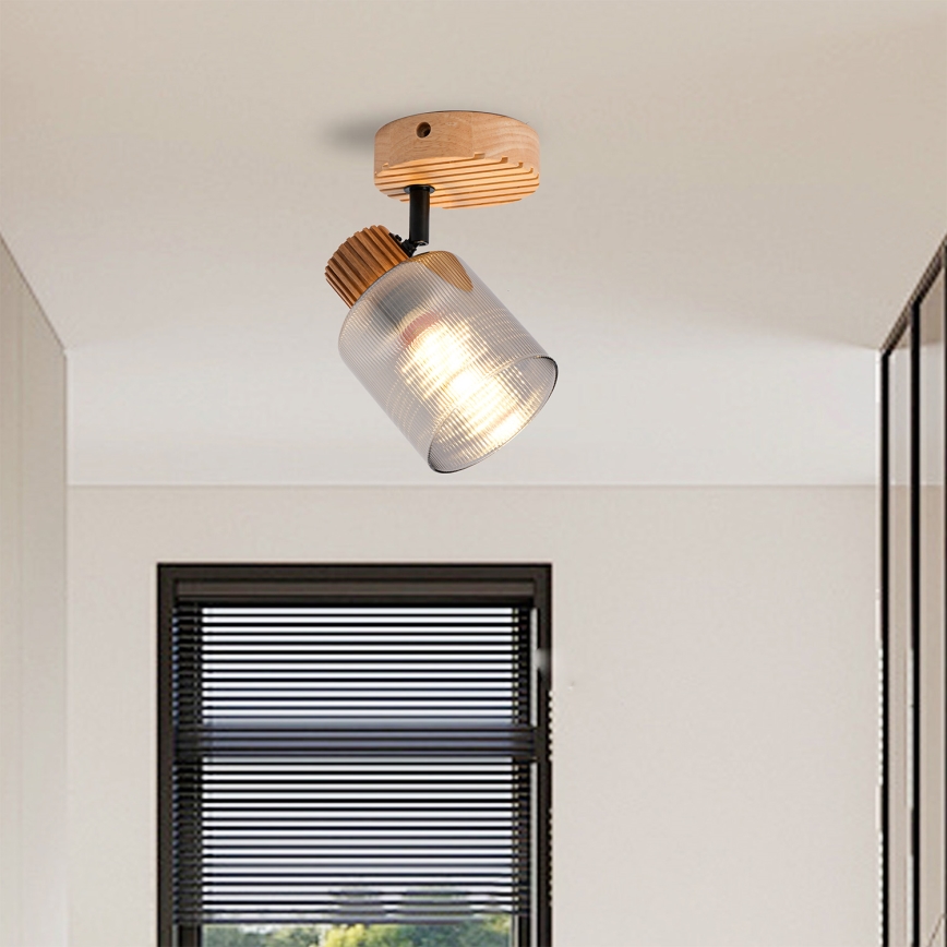 Brilagi - Applique murale HYGGE 1xE14/15W/230V bois/fumé