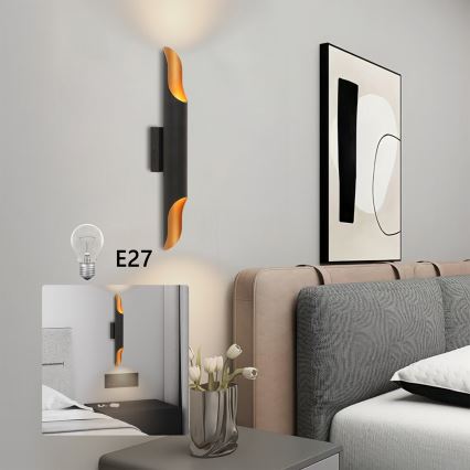 Brilagi - Applique murale KALMAR 2xE27/40W/230V noire/bronze