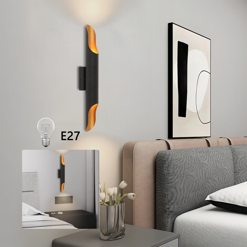 Brilagi - Applique murale KALMAR 2xE27/40W/230V noire/bronze