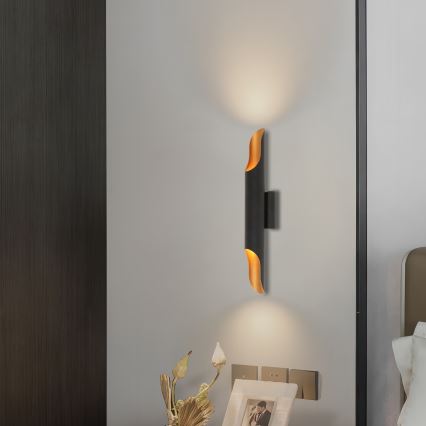 Brilagi - Applique murale KALMAR 2xE27/40W/230V noire/bronze