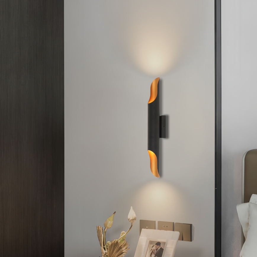 Brilagi - Applique murale KALMAR 2xE27/40W/230V noire/bronze