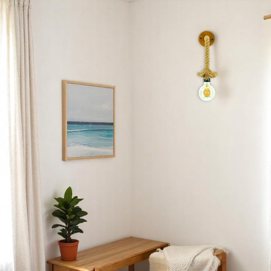 Brilagi - Applique murale KOS 1xE27/60W/230V hêtre