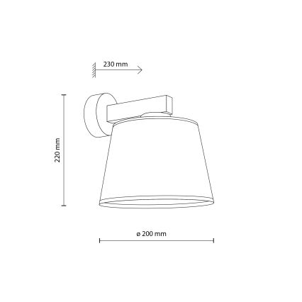 Brilagi - Applique murale LATTE 1xE27/60W/230V pin/beige
