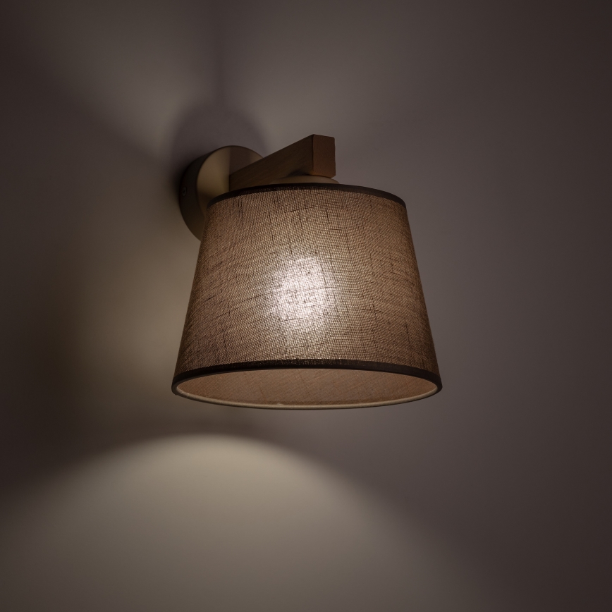 Brilagi - Applique murale LATTE SABIA 1xE27/60W/230V pin/marron