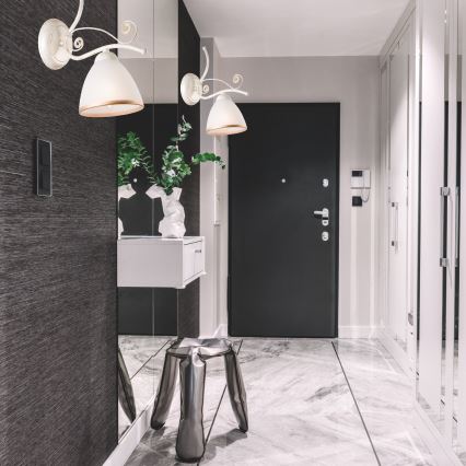 Brilagi - Applique murale LED ANTICO 1xE27/60W/230V 3000K blanc patiné