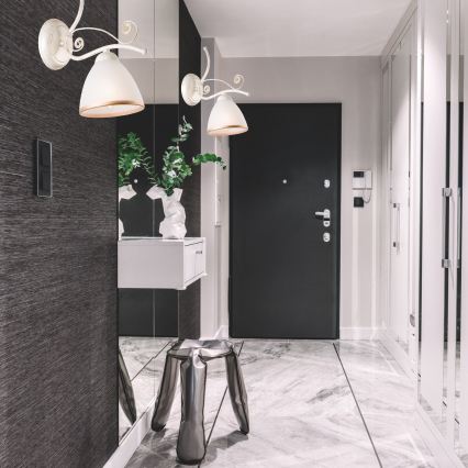 Brilagi - Applique murale LED ANTICO 1xE27/60W/230V patine blanche