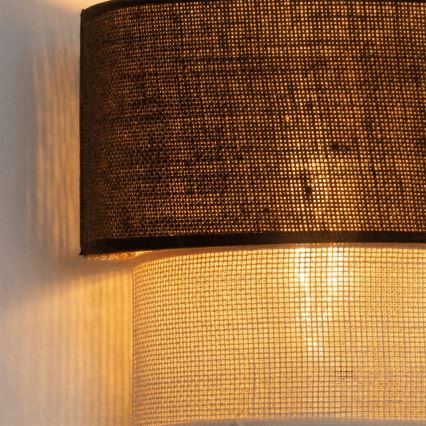 Brilagi - Applique murale LED BOHO ECO 1xE27/10W/230V marron/crème