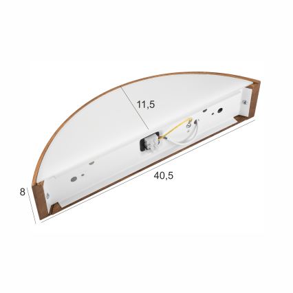 Brilagi - Applique murale LED CARVALHO 1xE27/15W/230V chêne cerisier