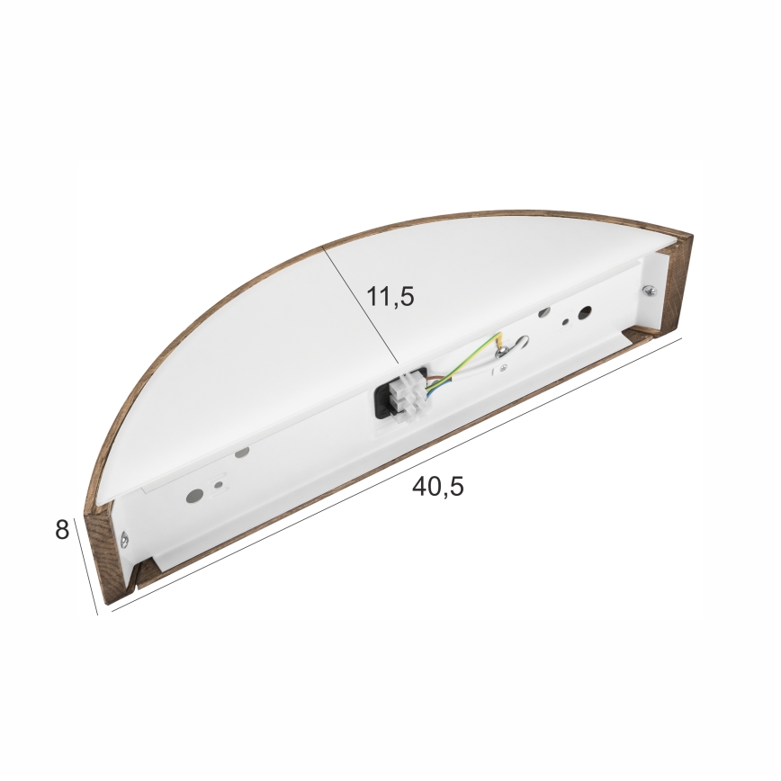 Brilagi - Applique murale LED CARVALHO 1xE27/15W/230V chêne/noyer