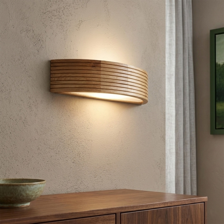 Brilagi - Applique murale LED CARVALHO MODERN 1xE27/60W/230V chêne