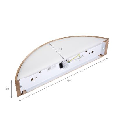 Brilagi - Applique murale LED CARVALHO MODERN 1xE27/60W/230V chêne