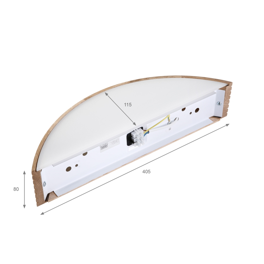 Brilagi - Applique murale LED CARVALHO MODERN 1xE27/60W/230V chêne