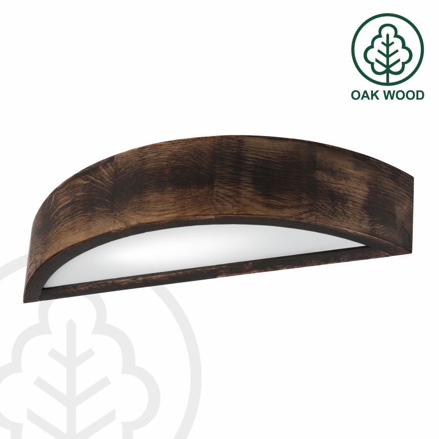 Brilagi - Applique murale LED CARVALHO SMOKEY 1xE27/60W/230V chêne