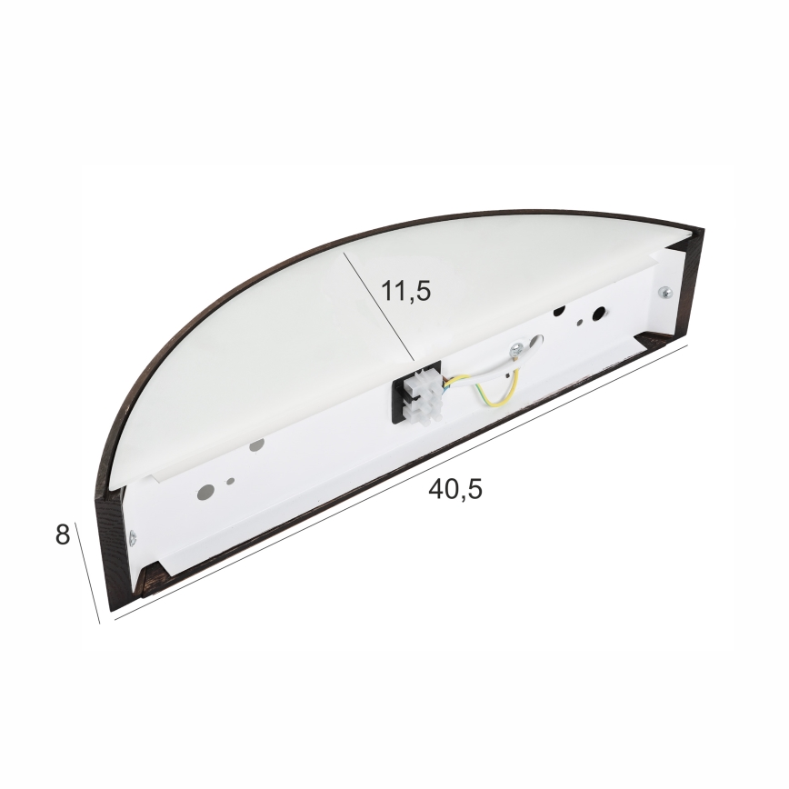 Brilagi - Applique murale LED CARVALHO SMOKEY 1xE27/60W/230V chêne