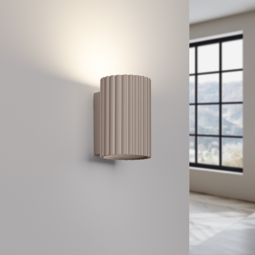 Brilagi - Applique murale LED CRESTO 1 x GU10 / 10 W / 230 V, 10 cm, taupe